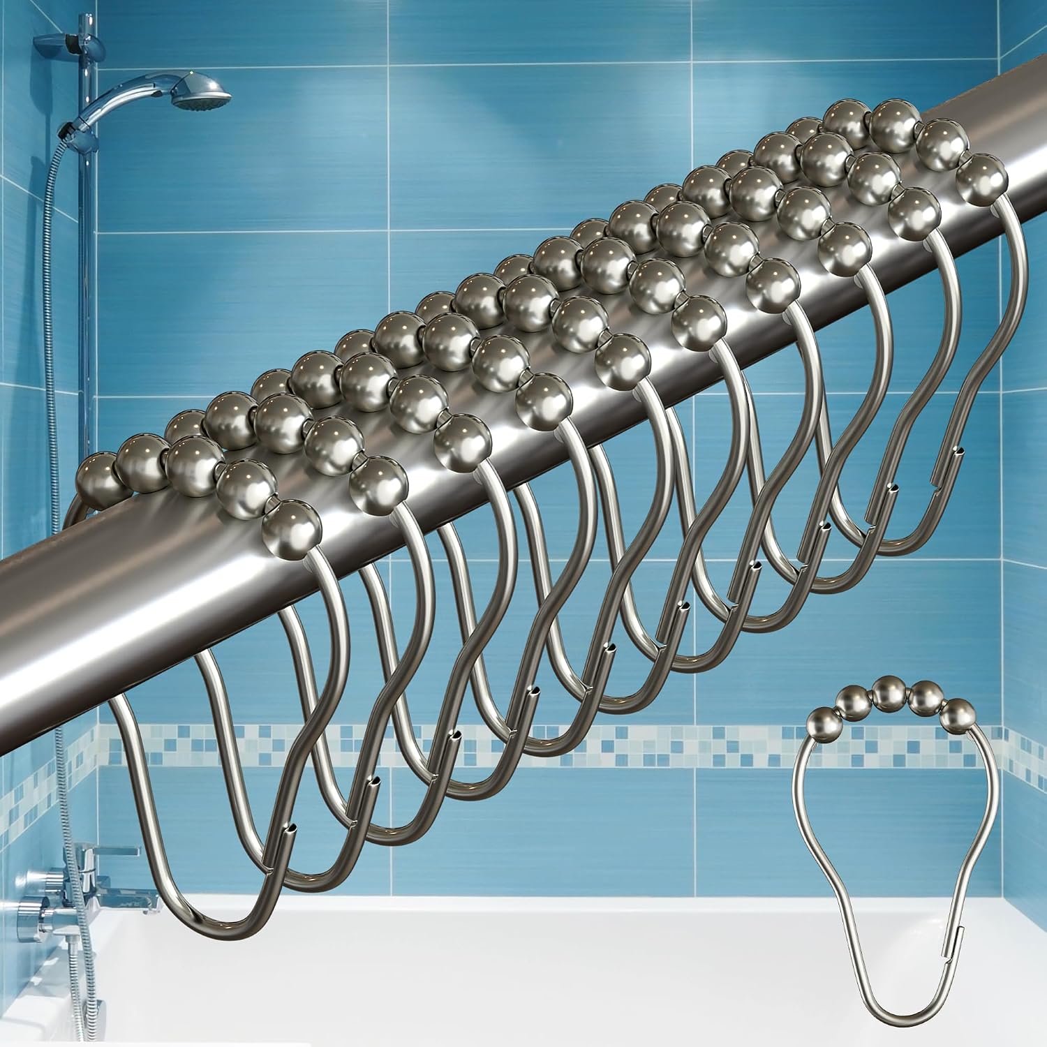BigFoot Style 1 single shower curtain hooks