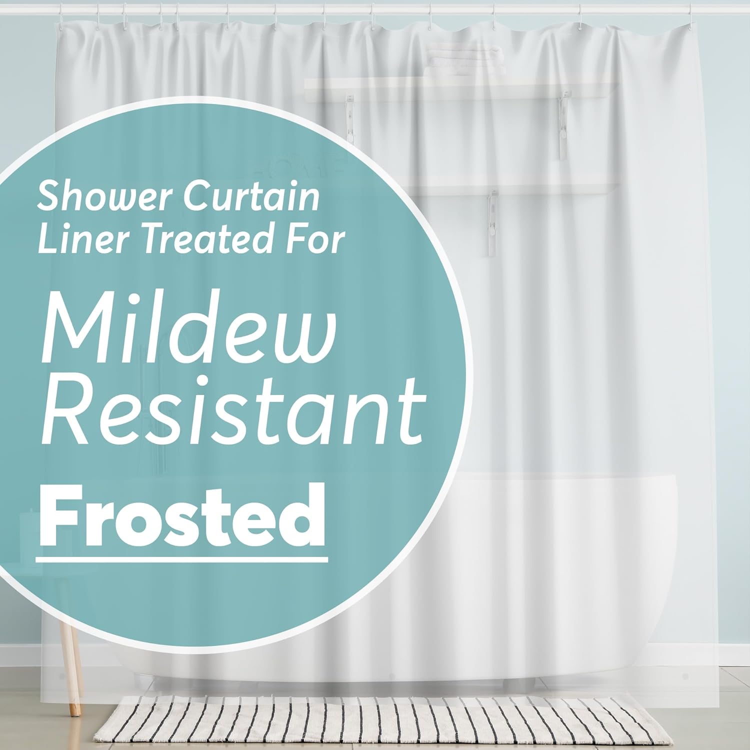 BigFoot Frosted shower curtain