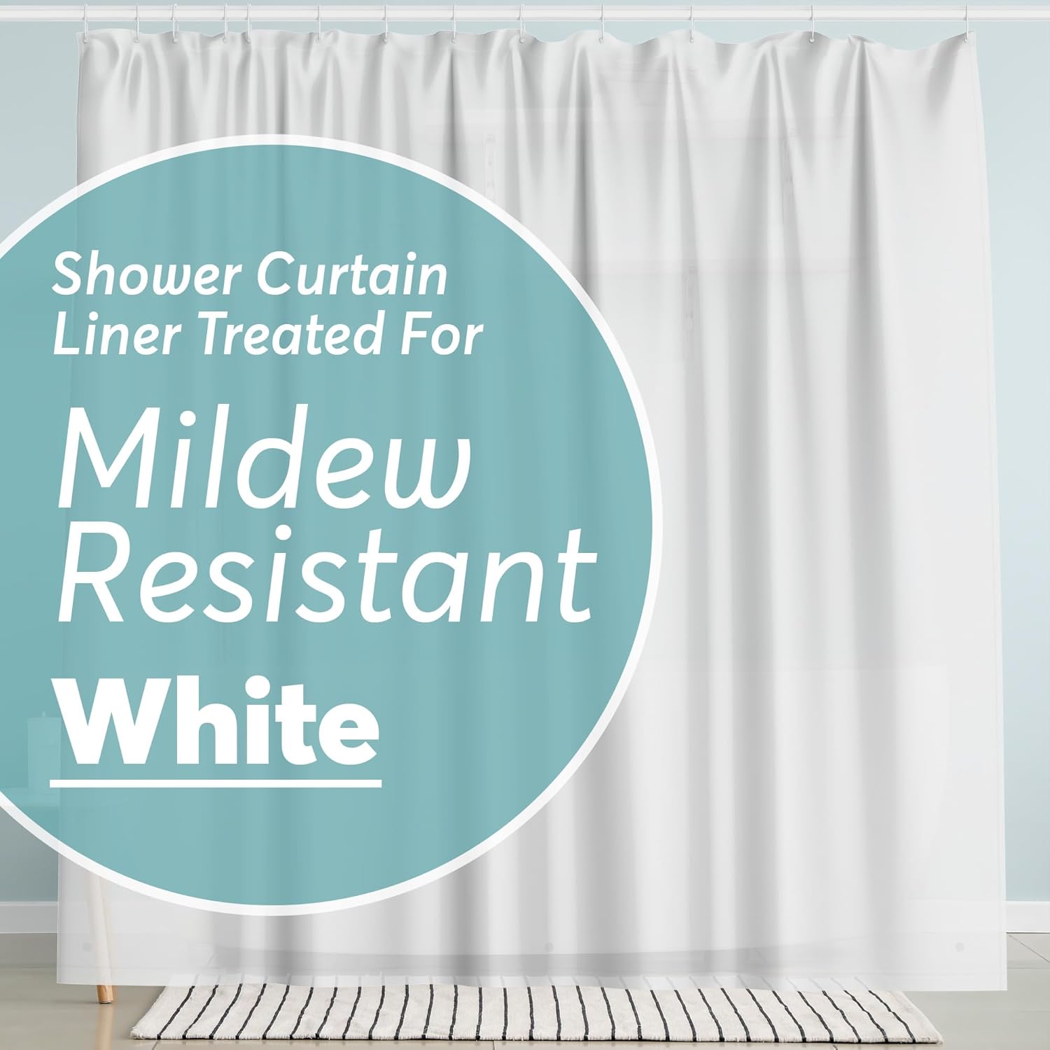 BigFoot White shower curtain